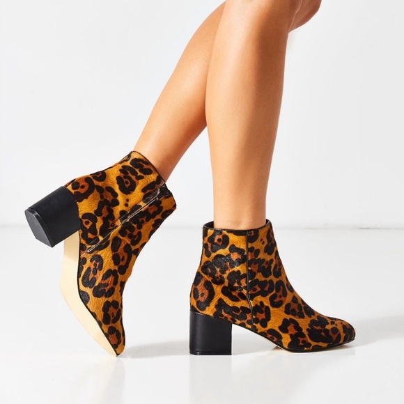 Urban Outfitters Shoes - Urban Outfitters Leopard Print Ankle Boot Heels